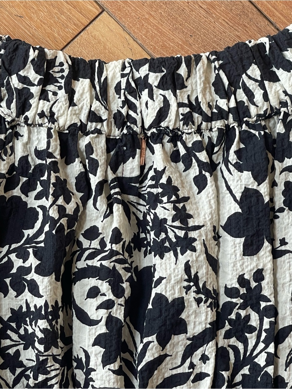 MISA Los Angeles Marta Flora Negra Floral Smocked Off Shoulder Mini Dress XS - Picture 9 of 14